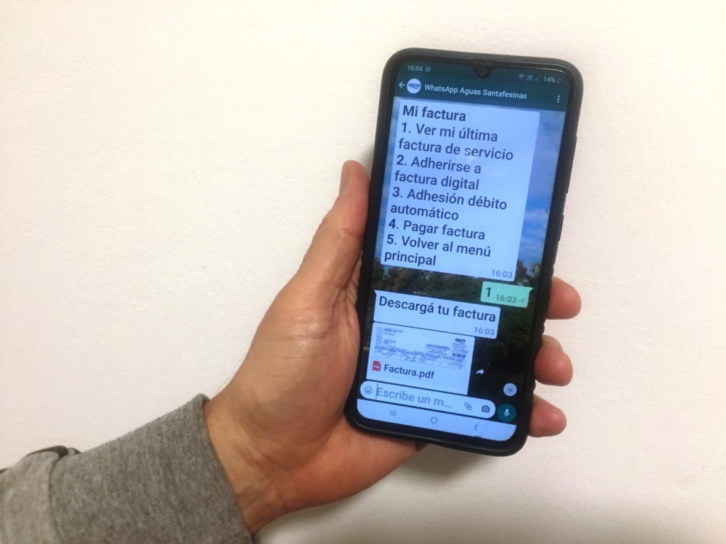 VGG: Aguas abrió un canal de Whatsapp para los usuarios