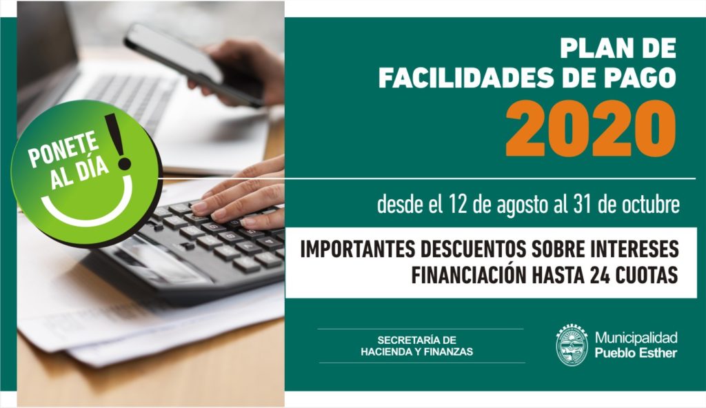 Plan de facilidades de pago en Pueblo Esther