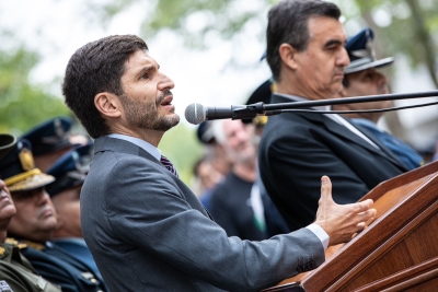 Maximiliano Pullaro hablo de la realidad de Rosario en el aniversario de Malvinas en Reconquista