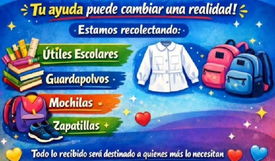 Asociación Civil Carita Feliz lanzó colecta de útiles escolares para más de 400 chicos del barrio