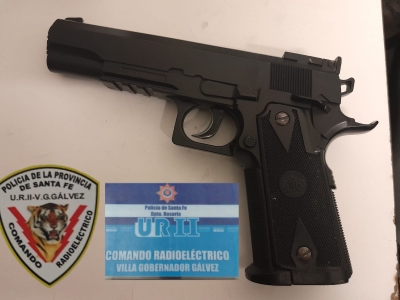 Detenido en V.G.Gálvez con una réplica de un arma de fuego