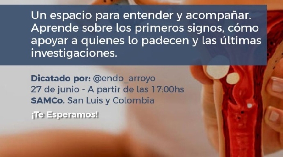 Hoy en el SAMCo de Pueblo Esther charla abierta sobre endometriosis