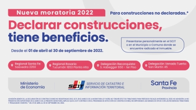 Sigue abierta la moratoria para construcciones no declaradas