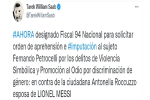 Venezuela ordenó la captura de un periodista por comentarios obcenos hacia Antonela Rocuzzo
