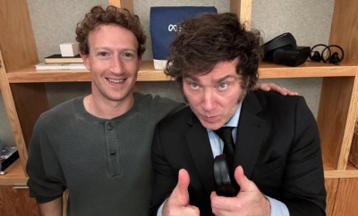 Milei se reunió con Mark Zuckerberg