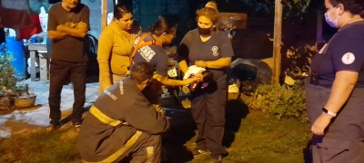 Bomberos de Villa Gobernador Gálvez salvaron a un Bebé de 3 semanas