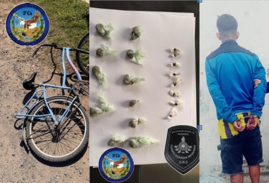 V.G.Gálvez: detuvieron a un joven con pedido de captura, drogas y una bicicleta