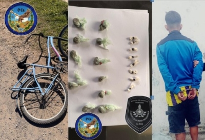 V.G.Gálvez: detuvieron a un joven con pedido de captura, drogas y una bicicleta