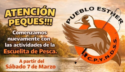Pueblo Esther: vuelve la escuelita de pesca gratuita para chicos en el camping municipal