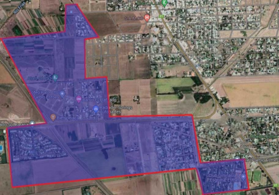 Corte programado de energía en Pueblo Esther
