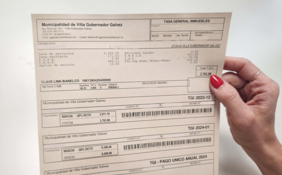 LA MUNICIPALIDAD HABILITA EL PAGO ANUAL DE LA TGI CON IMPORTANTES DESCUENTOS