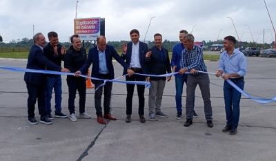 Inauguran la rotonda del Parque Industrial en Alvear