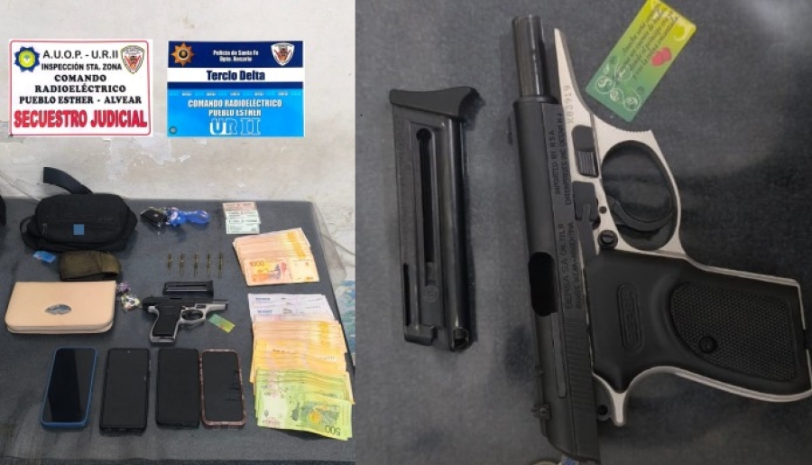 Alvear: tres aprehendidos por amenaza con arma de fuego a un vecino