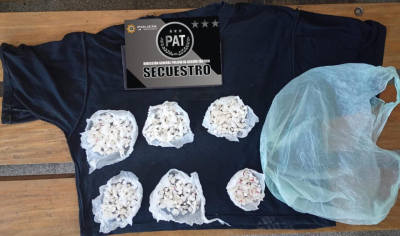 V. G. Gálvez: por infracción a la Ley de Drogas incautaron 386 envoltorios de cocaína