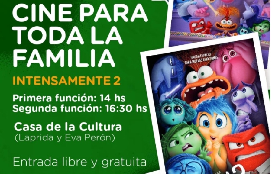Este sábado 13 de julio habrá funciones de cine en la Casa de la Cultura con entrada libre y gratuita