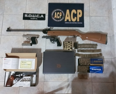 La Agencia de Control Policial secuestró un arsenal en Arroyo Seco