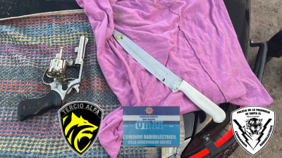 Dos personas demoradas por portación ilegítima de arma de fuego en V.G.Gálvez