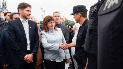 Patricia Bulrrich y Luis Petri llegaron a Rosario