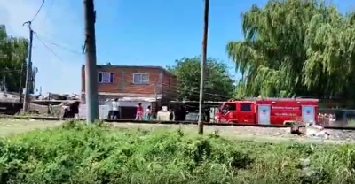 Incendio en una casa lindera a Club Infantil