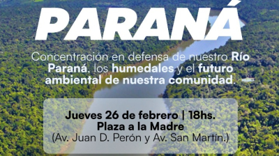 En V.G.G. convocan a manifestarse contra la privatización del Río Paraná