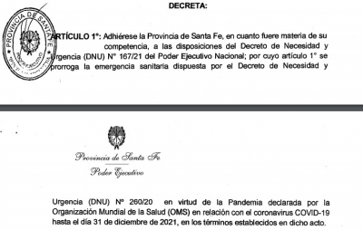 Prorrogan la emergencia sanitaria hasta el 31 de diciembre