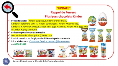 Tras retirar lotes con salmonella, cerró la fábrica belga de Ferrero