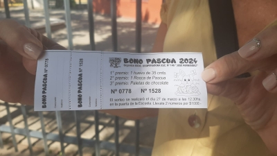 Sorteo de Pascua para ayudar a las Escuela N°149