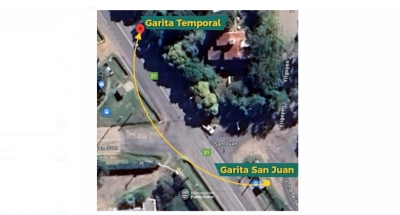 Trasladan temporalmente la parada de Ruta 21 y San Juan en Pueblo Esther